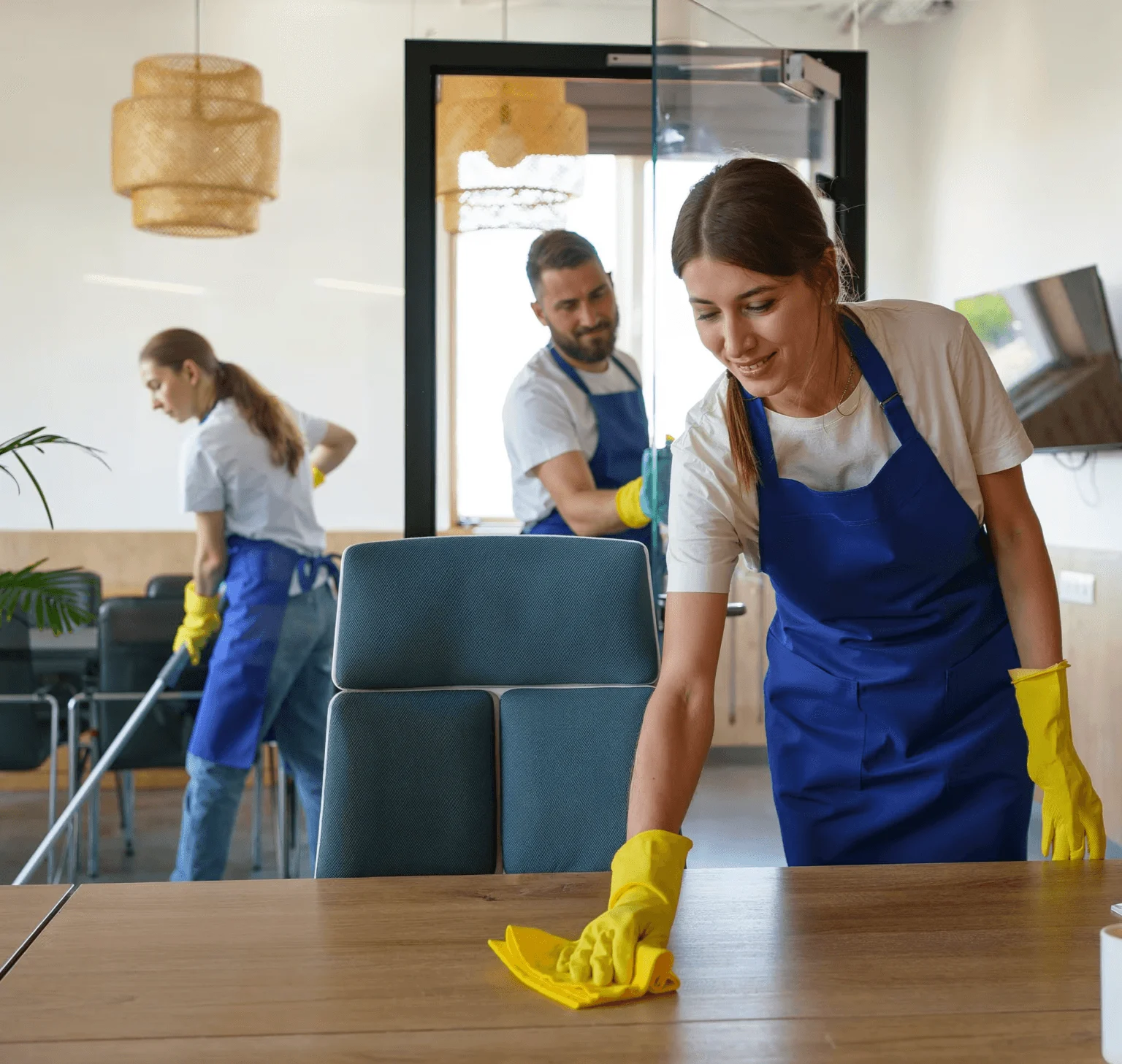 Professional bond cleaning team working in Kenmore